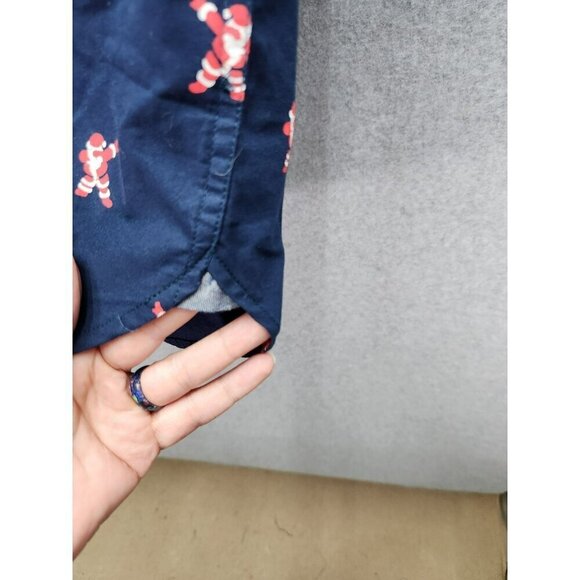 Denim & Flower Ricky Singh Dancing Santa  Boys Navy Button-Down - Picture 5 of 6